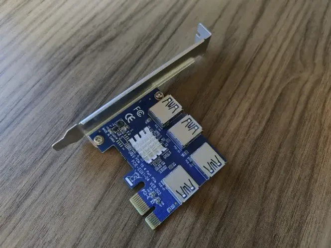 Placa Pci-e Multiplicadora Para Cabo Riser 1x4