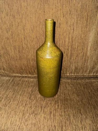 Garrafa Em Ceramica Verde - Excelente Estado Vintage
