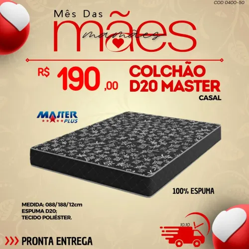 Colchão D20 Master Casal - 100% Espuma