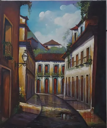 Óleo sobre Tela -Beco da Alfândega  São Luís, MA