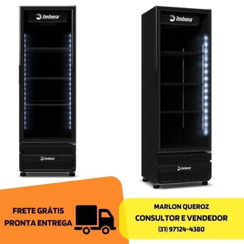 Cervejeira Imbera Porta de Vidro Full Black 484L