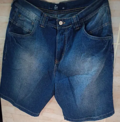 Bermuda Jeans Azul Masculina