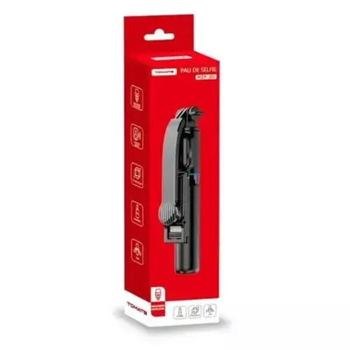 Tripé Extensível E Ajustável Controle Remoto Tomate Mzp-301 Cor Preto