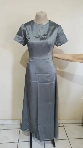 Vestido de festa prata