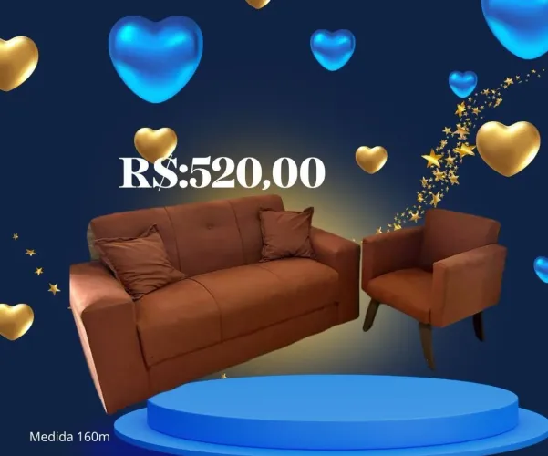 Sofá 3 lugares + 1 Poltrona - Conforto e Estilo para sua Sala!