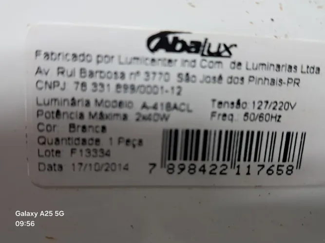 Luminária Abalux A-418ACL