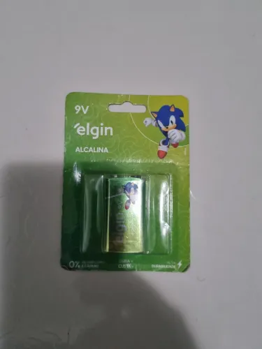 Bateria 9V Alcalina Elgin com Sonic!