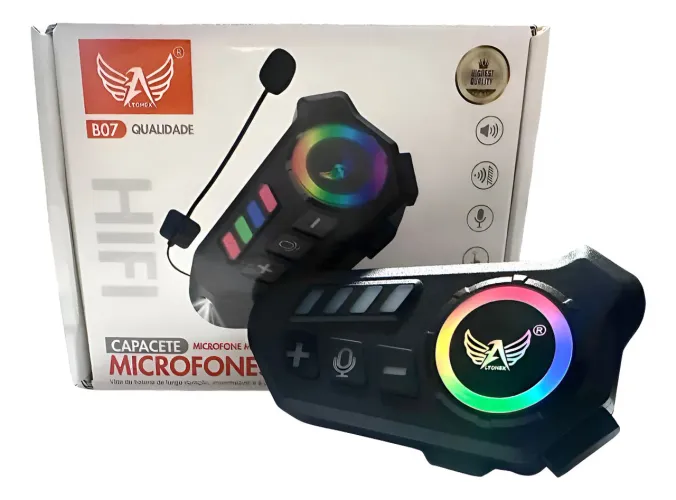 Fone De Ouvido Para Capacete De Moto Com Microfone