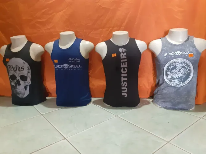Regatas masculino para academia Black Skull - Diversos Modelos e Cores