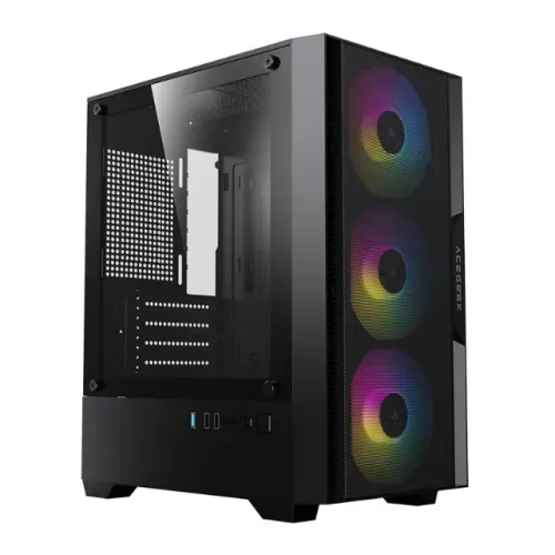 Gabinete Gamer Acegeek Stratus Mesh ARGB Mid-Tower NÃO ACOMPANHA COOLERS