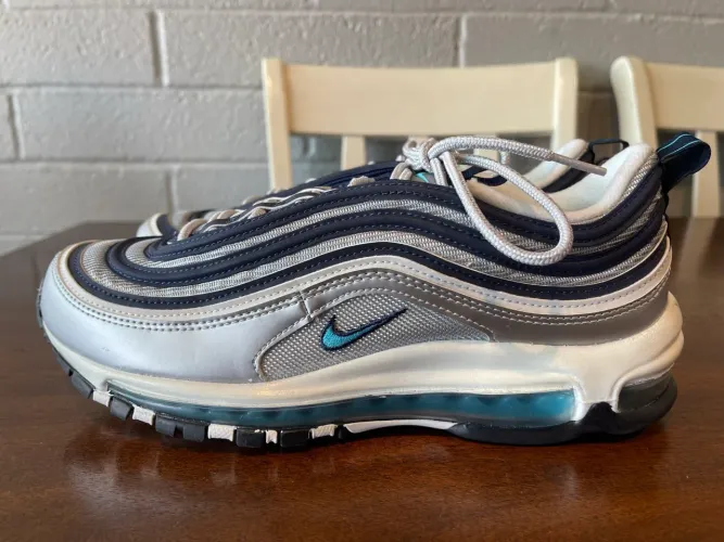Nike air max 97 Og Metallic Silver and Chlorine Blue