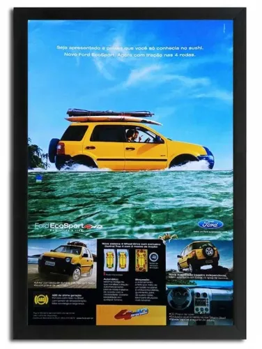 Ford Ecosport - Quadro decorativo com propaganda ou matéria original de revista, pôster
