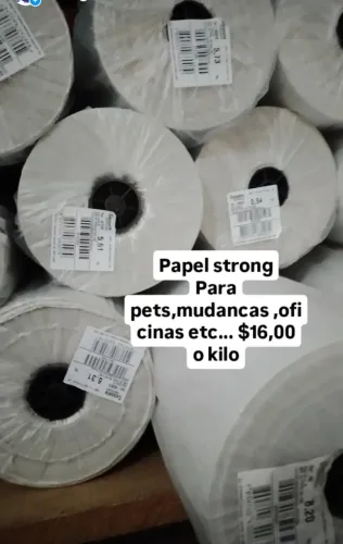 Papel (tipo jornal) novo rolos lacrados de 6 kgs