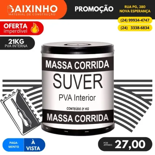 Massa Corrida 21KG Suver