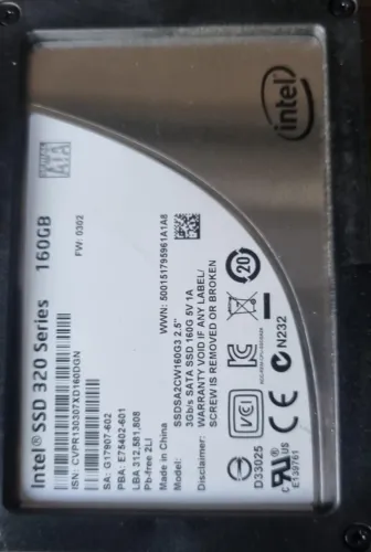 Ssd intel 160gb sata pn g17907-602