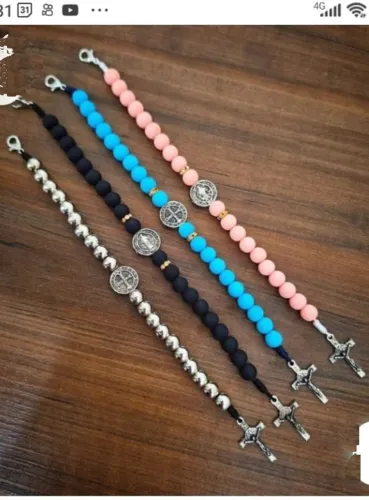Pulseiras terços personalizados