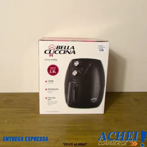 Air Fryer - 3,8L - Bella Cuccina - Preto - Novo