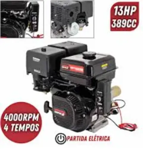 Motor Estacionário Kawashima 13 HP a Gasolina com Partida Elétrica