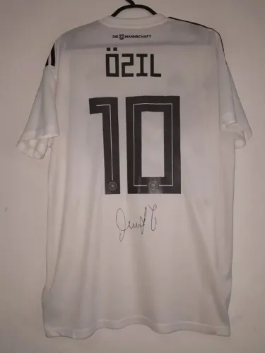 camisa alemanha copa mundo 2018 #10 ozil autografada certificada