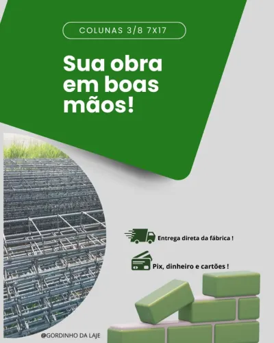 COLUNA GERDAU 3/8 ? R$17,50 MT