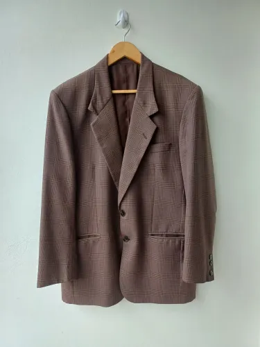 Blazer xadrez marrom tam 46