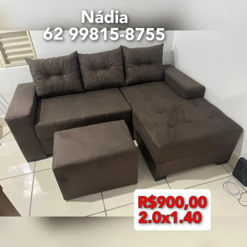 Sofá marrom,, 2.0x1.40