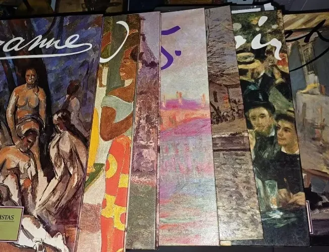 os impressionistas belas obras completas com inumeras ilustrações de pintura coloridas.