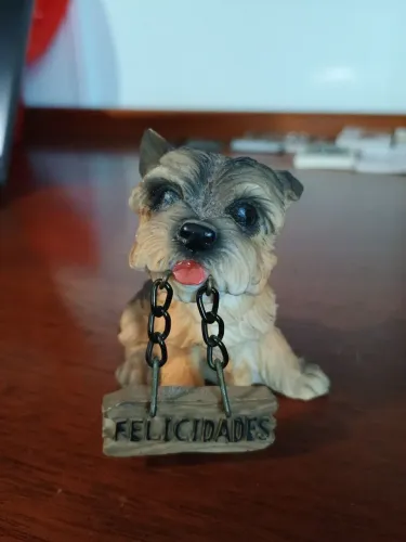 Estatueta de Cachorro com Mensagem