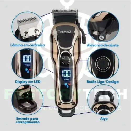 Cortadores de Cabelo Profissional Kemei