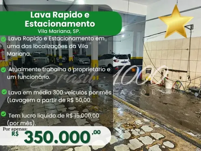 Lava Rapido e Estacionamento na Vila Mariana, SP. (Cod. 113904)
