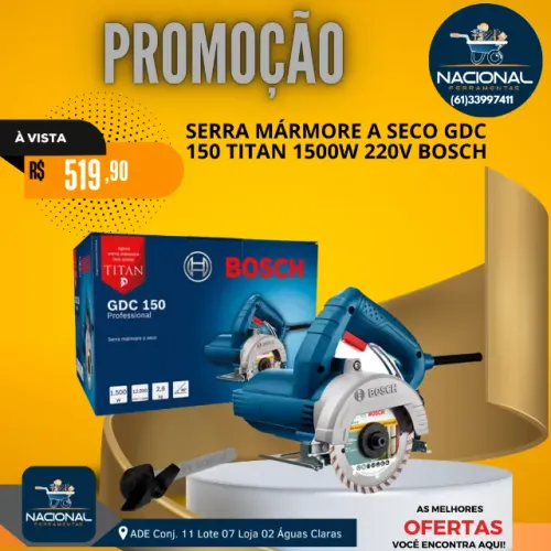 Serra Mármore Bosch A Seco Gdc 150 Titan 1500w 220v 220v