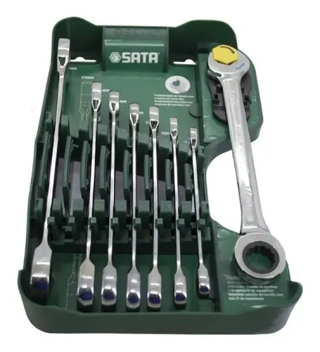 JOGO DE CHAVE COMBINADA SATA SPEEDY CATRACA SATA C/8PCS