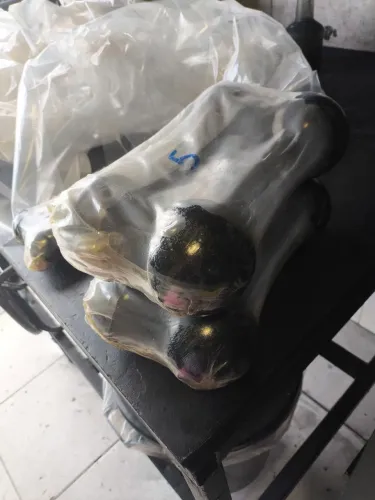 Par de Halteres de 5kg emborrachado novo