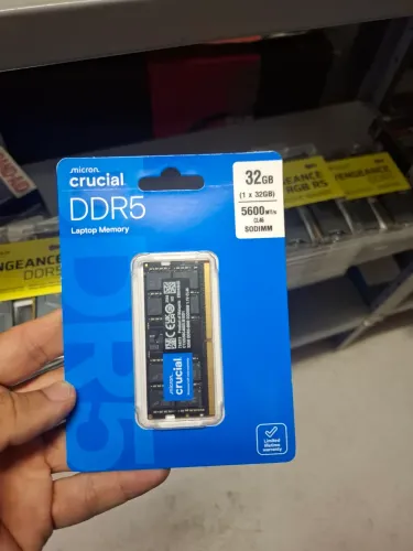 Memoria Notebook Crucial DDR5 32gb 5600mhz - NOVO LACRADO
