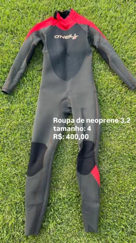 Roupa de Borracha Long John tamanho 4 12 a 14 anos