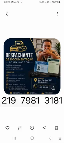 Despachante de veiculo e CNH carteira de motorista habilitação 