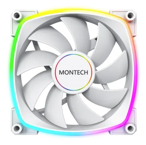 [Lacrado] Cooler Para Gabinete Montech AX140 PWM, ARGB, 140mm, White