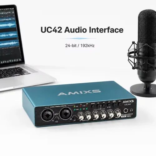 Amixs UC42 [LACRADA] interface de áudio Celular PC Mac Lives Gravações 
