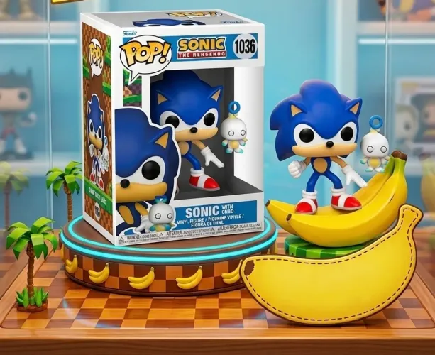 Funko Pop Sonic With Chao 1036 na Caixa!