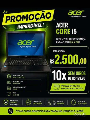NOTEBOOK ACER CORE I5 