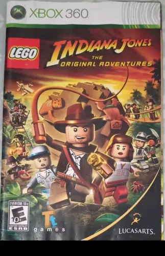 SOMENTE o MANUAL - Lego Indiana Jones: The Original Adventure Xbox360.(Original/Usado)