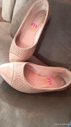 Sapatilha Moleca slip Bege número 36