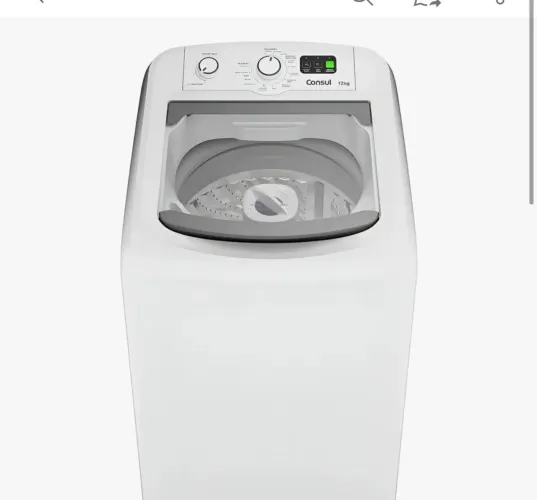 NOVA(com nota fiscal)! Máquina De Lavar Branca Consul 12kg Com Dosagem Econômica