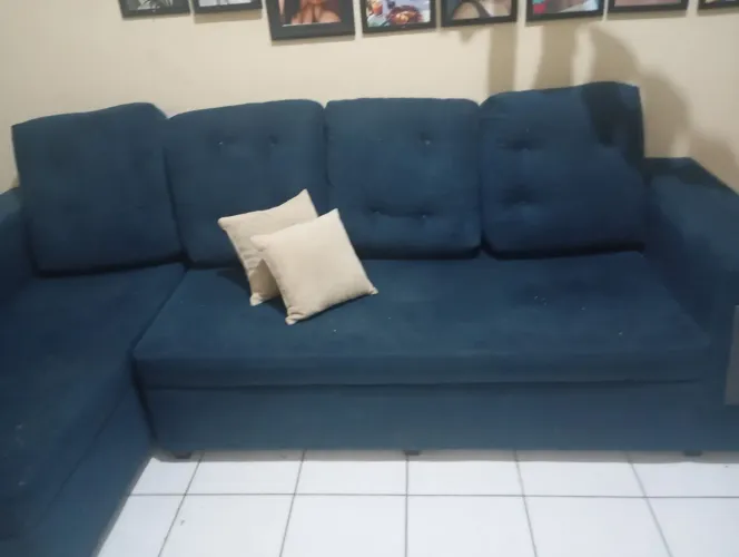 Vendo Sofá azul Marinho usado 