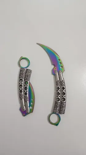 Canivete estilo Karambit Butterfly Rainbow