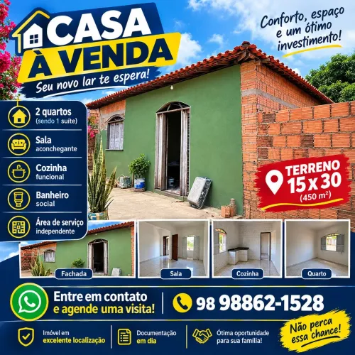 VENDO CASA NO ALTOS DO TURU