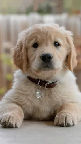 Cachorro filhote golden retriever brincalhão com saúde e garantia contrato