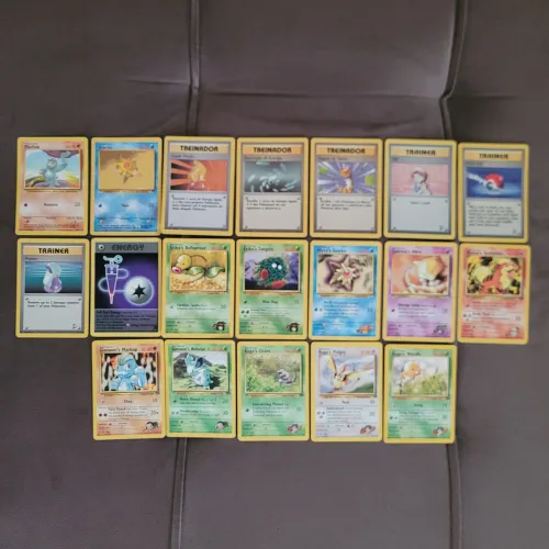 Lote 19 cartas Pokémon Base Set, 2, Rocket, Gym Heroes e Challenge Wizards of The Coast