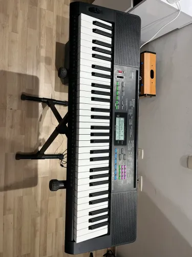 Teclado Casio CTK-340SK Completo com Fonte Original e Suporte