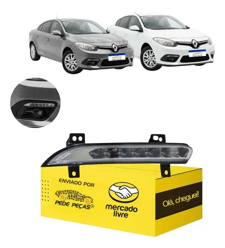 Farol Milha Cibie Drl Renault Fluence 2015 2016 2017 2018 Ld Cristal